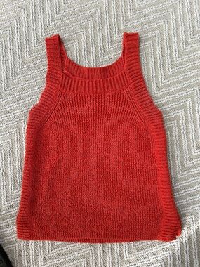 J. Crew Bright Coral Knit Sweater